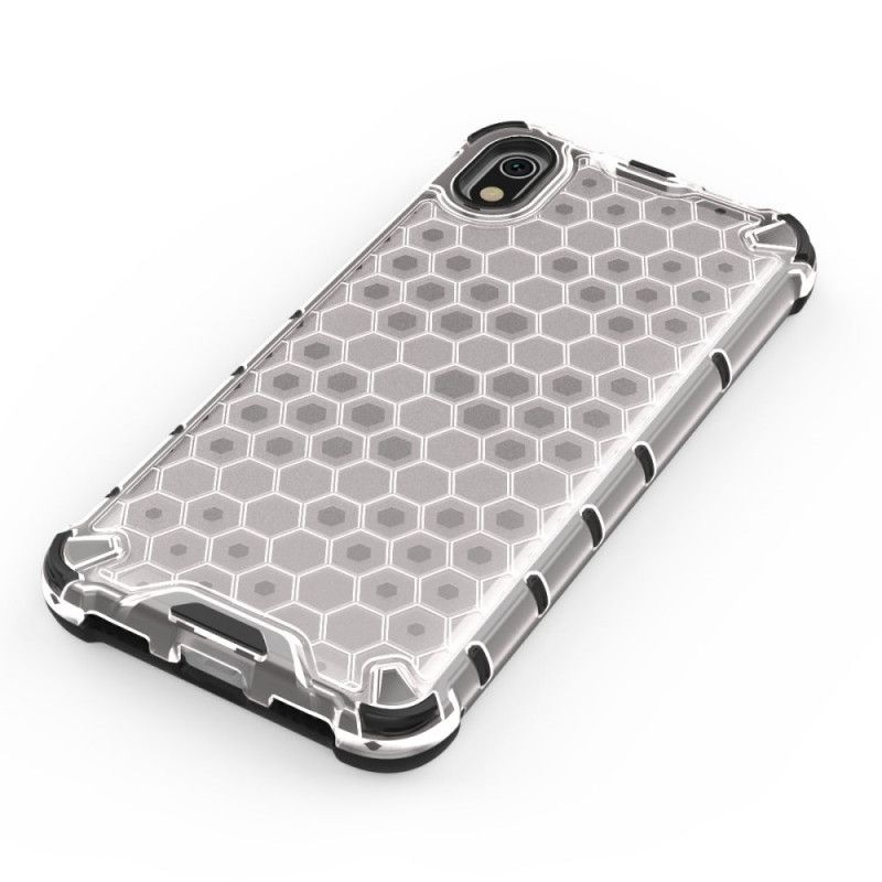Etui Xiaomi Redmi 7A Biały Czarny Styl Plastra Miodu
