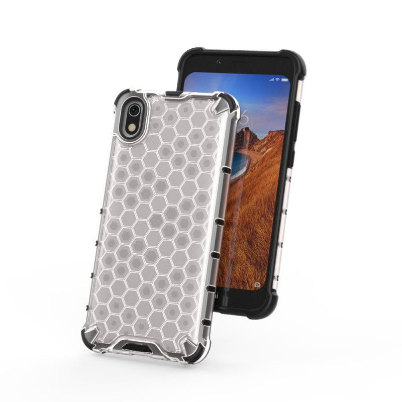 Etui Xiaomi Redmi 7A Biały Czarny Styl Plastra Miodu