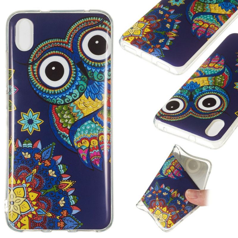 Etui Xiaomi Redmi 7A Fluorescencyjna Sowa Etui Ochronne