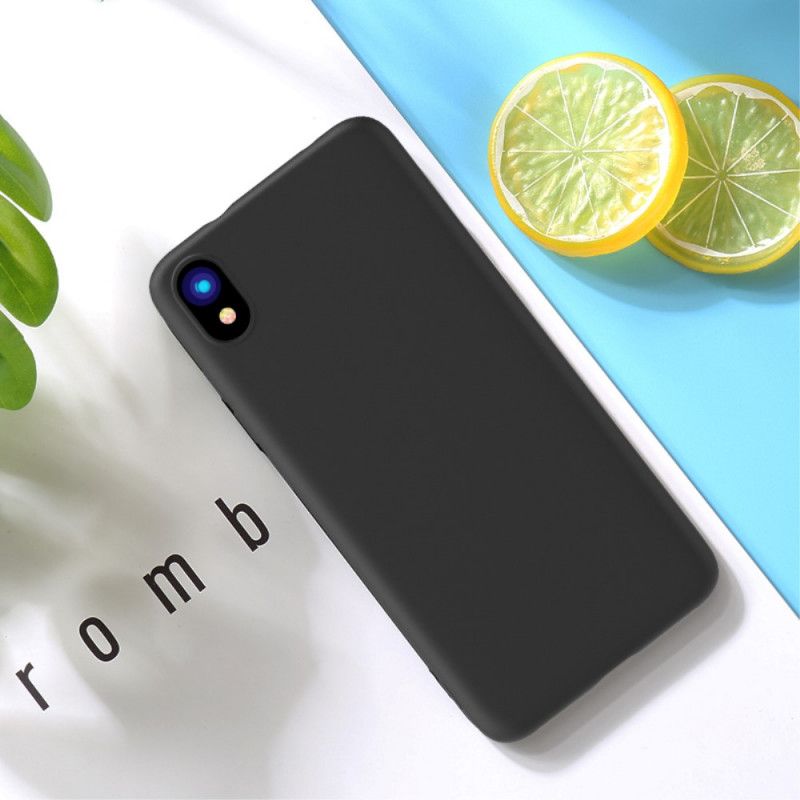 Futerały Xiaomi Redmi 7A Czerwony Czarny Płynny Silikon Na Poziomie X