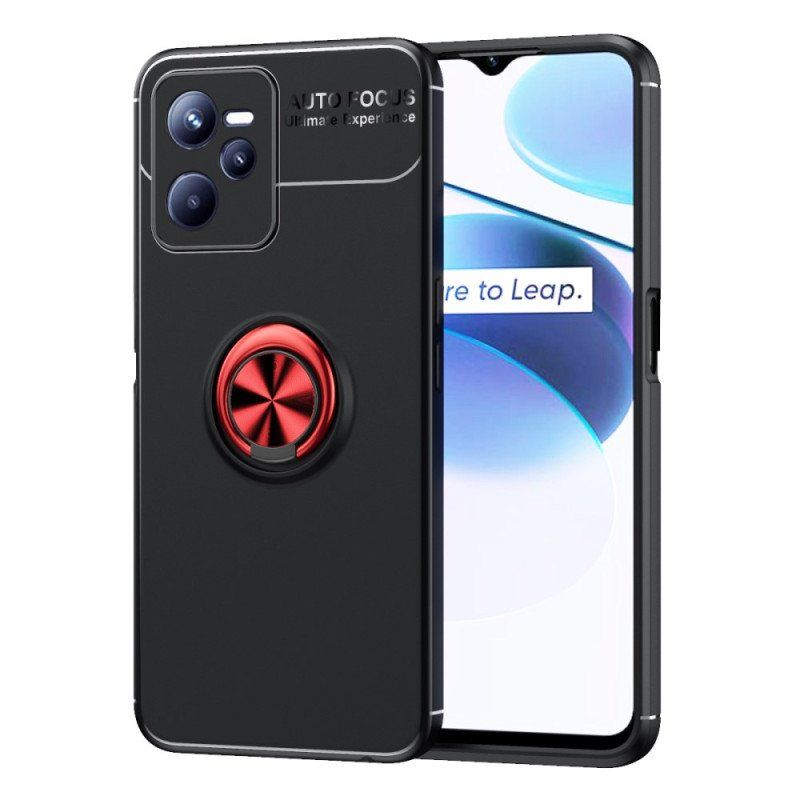 Etui do Realme C35 Auto Focus Elastyczny Silikon Z Metalowym Pierścieniem