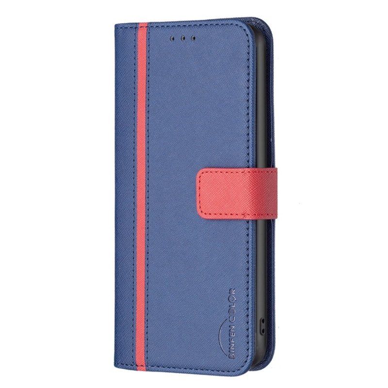 Etui Folio do Realme C35 Teksturowana Imitacja Skóry Binfen Kolor