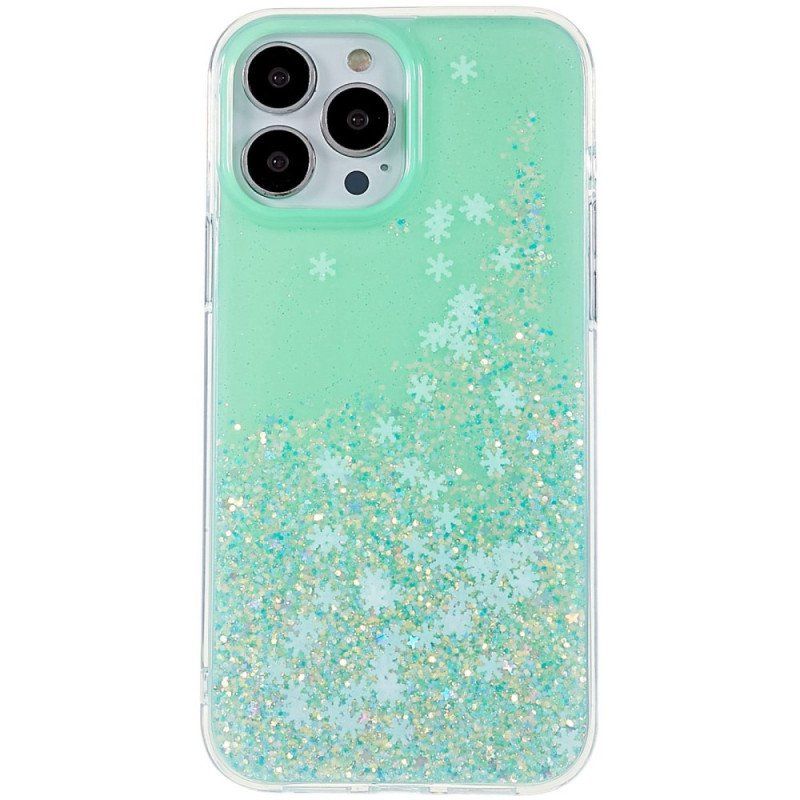 Etui do iPhone 14 Pro Cekiny Płatki