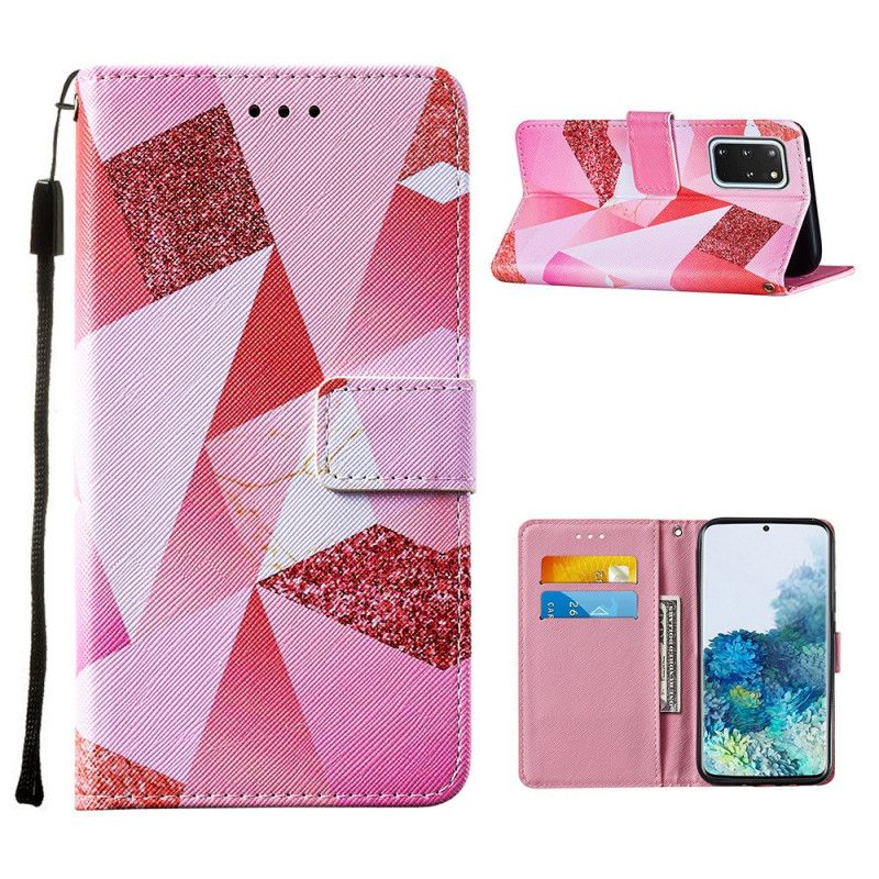 Etui Folio Samsung Galaxy S20 Plus / S20 Plus 5G Różowa Grafika Etui Ochronne