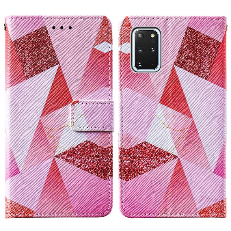 Etui Folio Samsung Galaxy S20 Plus / S20 Plus 5G Różowa Grafika Etui Ochronne