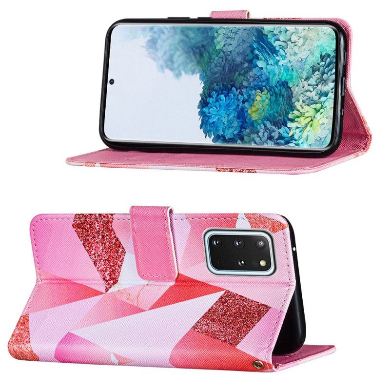 Etui Folio Samsung Galaxy S20 Plus / S20 Plus 5G Różowa Grafika Etui Ochronne