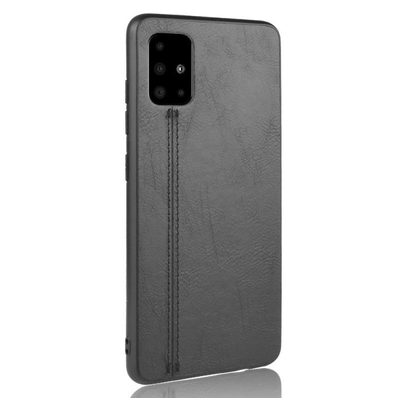 Etui Samsung Galaxy S20 Plus / S20 Plus 5G Czerwony Czarny Efekt Szytej Skóry