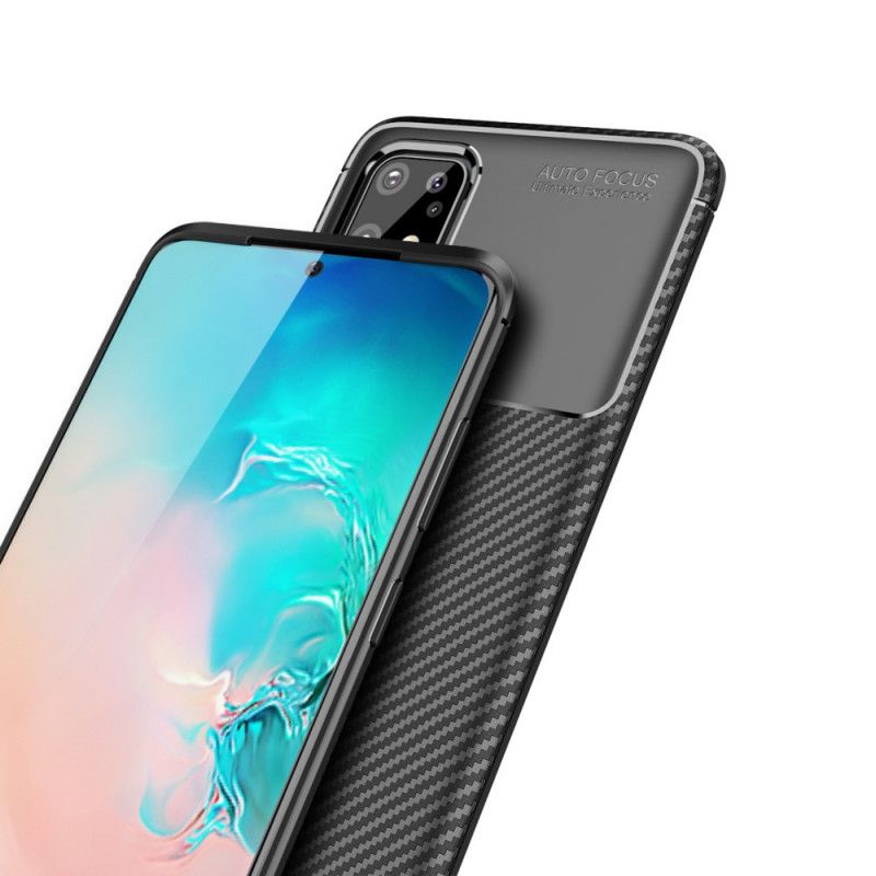 Futerały Samsung Galaxy S20 Plus / S20 Plus 5G Granatowy Czarny Elastyczna Tekstura Włókna Węglowego