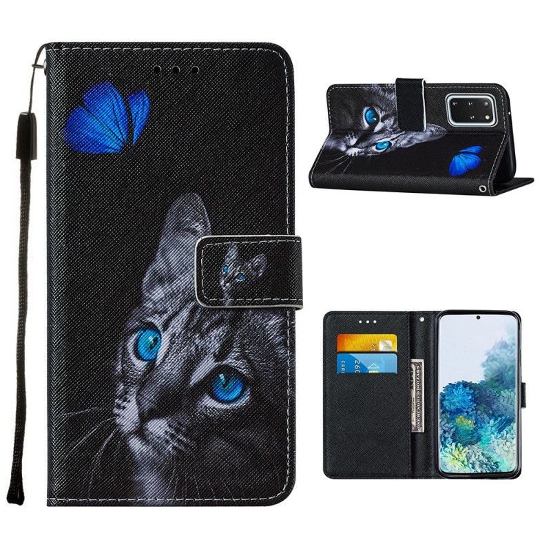 Obudowa Samsung Galaxy S20 Plus / S20 Plus 5G Etui na Telefon Kot I Niebieski Motyl