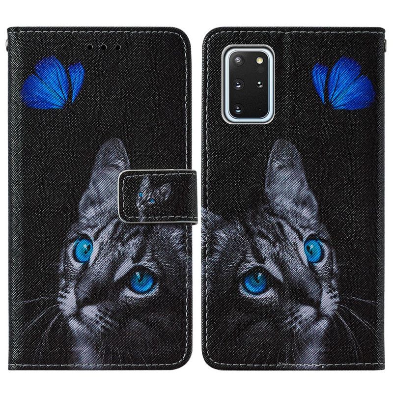 Obudowa Samsung Galaxy S20 Plus / S20 Plus 5G Etui na Telefon Kot I Niebieski Motyl