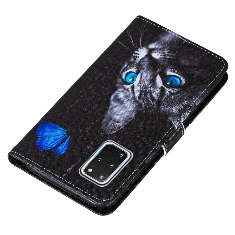 Obudowa Samsung Galaxy S20 Plus / S20 Plus 5G Etui na Telefon Kot I Niebieski Motyl