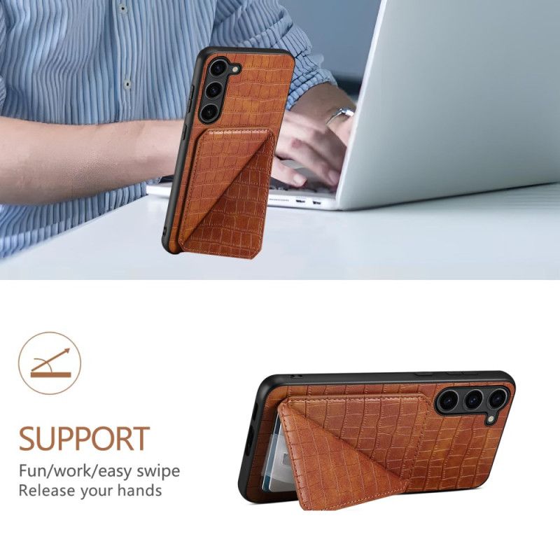 Etui Do Samsung Galaxy S25 5g Etui Na Karty Z Fakturą Krokodyla
