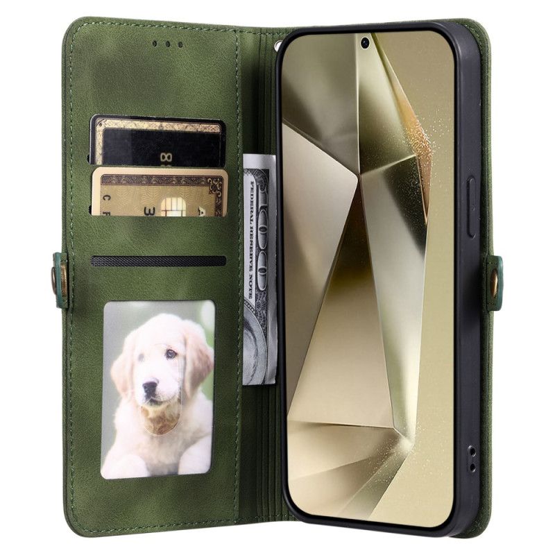 Etui Folio Do Samsung Galaxy S25 5g Efekt Zamszu W Mandali