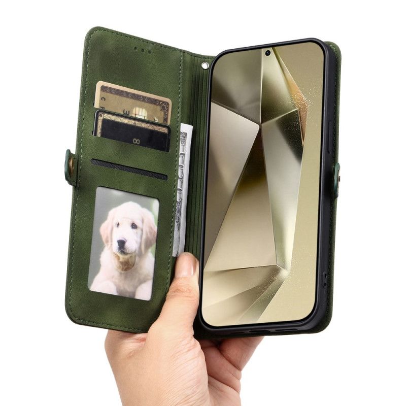 Etui Folio Do Samsung Galaxy S25 5g Efekt Zamszu W Mandali