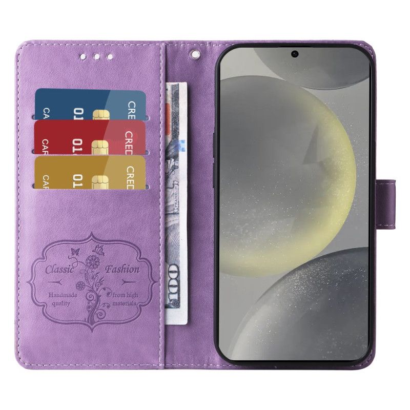 Etui Folio Do Samsung Galaxy S25 5g Małe Kwiaty