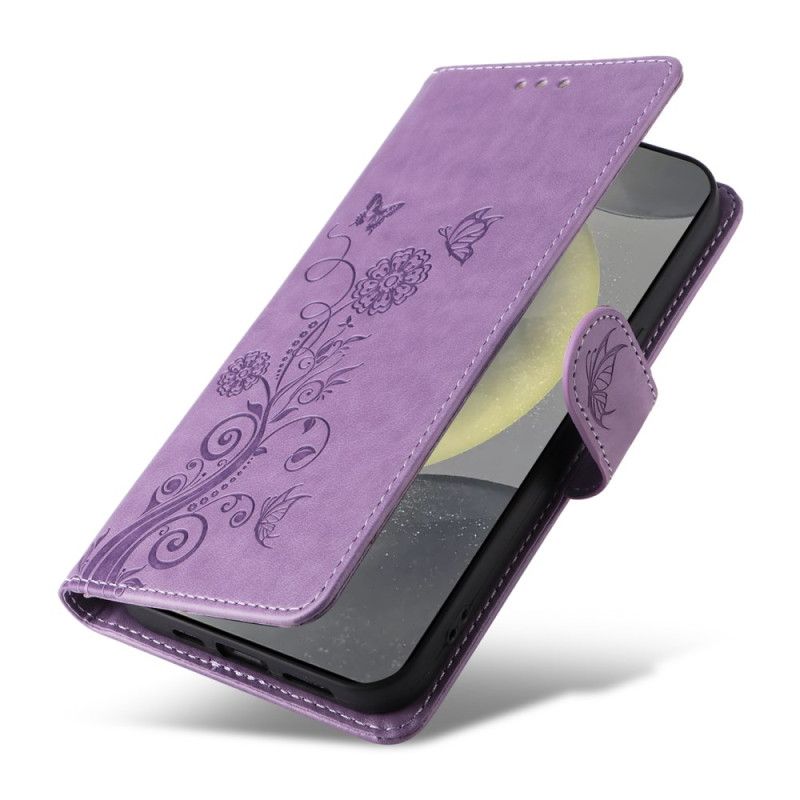 Etui Folio Do Samsung Galaxy S25 5g Małe Kwiaty