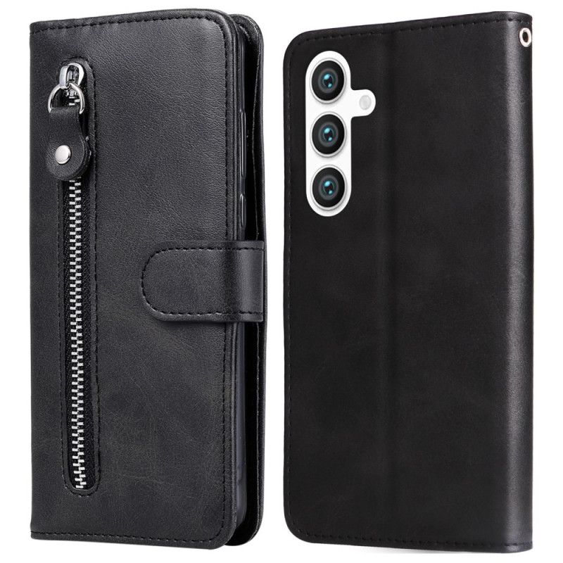 Etui Folio Do Samsung Galaxy S25 5g Portfel Z Zamkiem Błyskawicznym