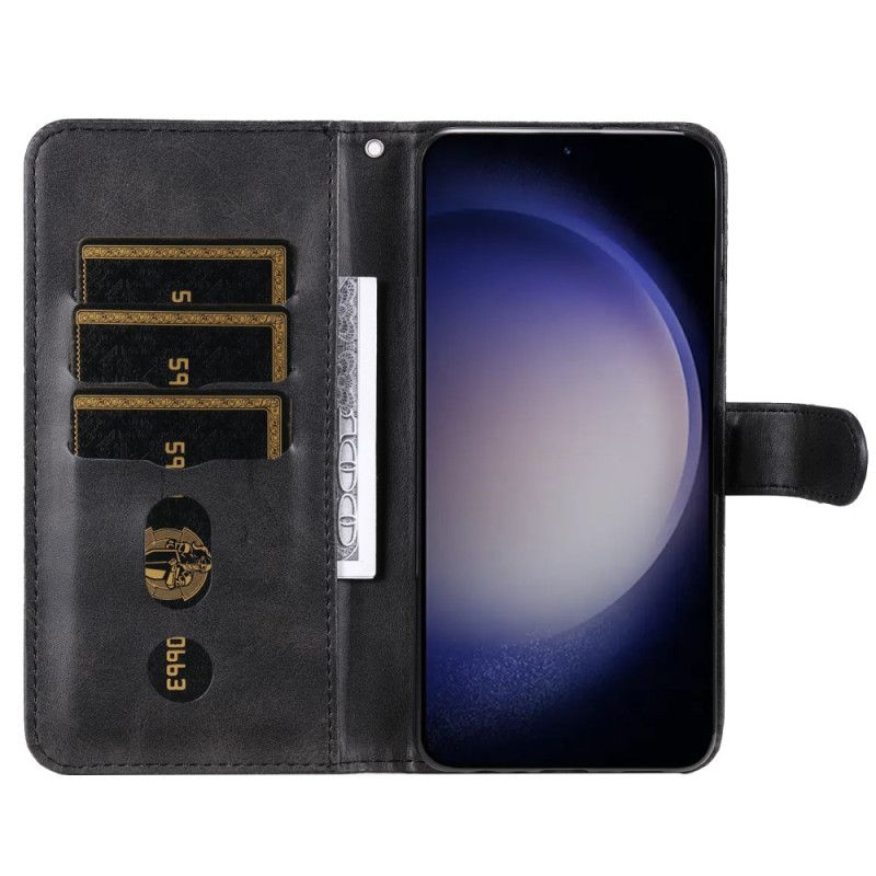Etui Folio Do Samsung Galaxy S25 5g Portfel Z Zamkiem Błyskawicznym
