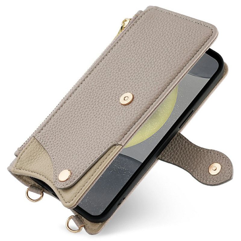 Etui Folio Samsung Galaxy S25 5g Lustro I Łańcuszek