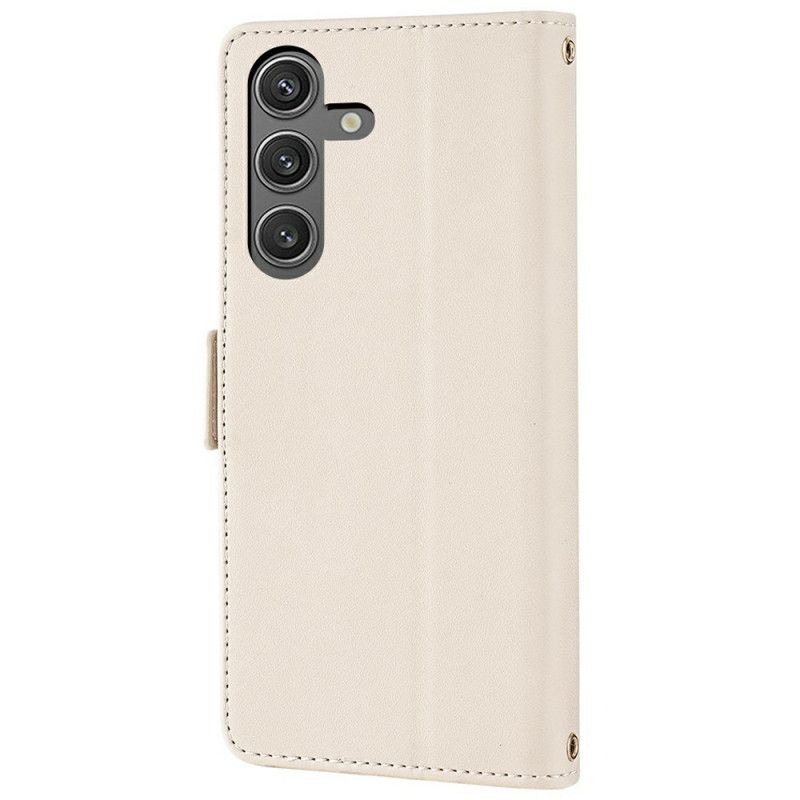 Etui Folio Samsung Galaxy S25 5g Metalowe Zapięcie Paska Etui Ochronne