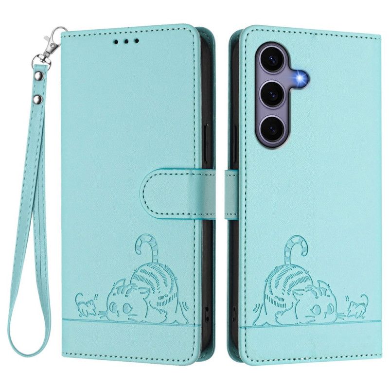 Etui Folio Samsung Galaxy S25 5g Ochrona Rfid Kot W Kształcie Sceny