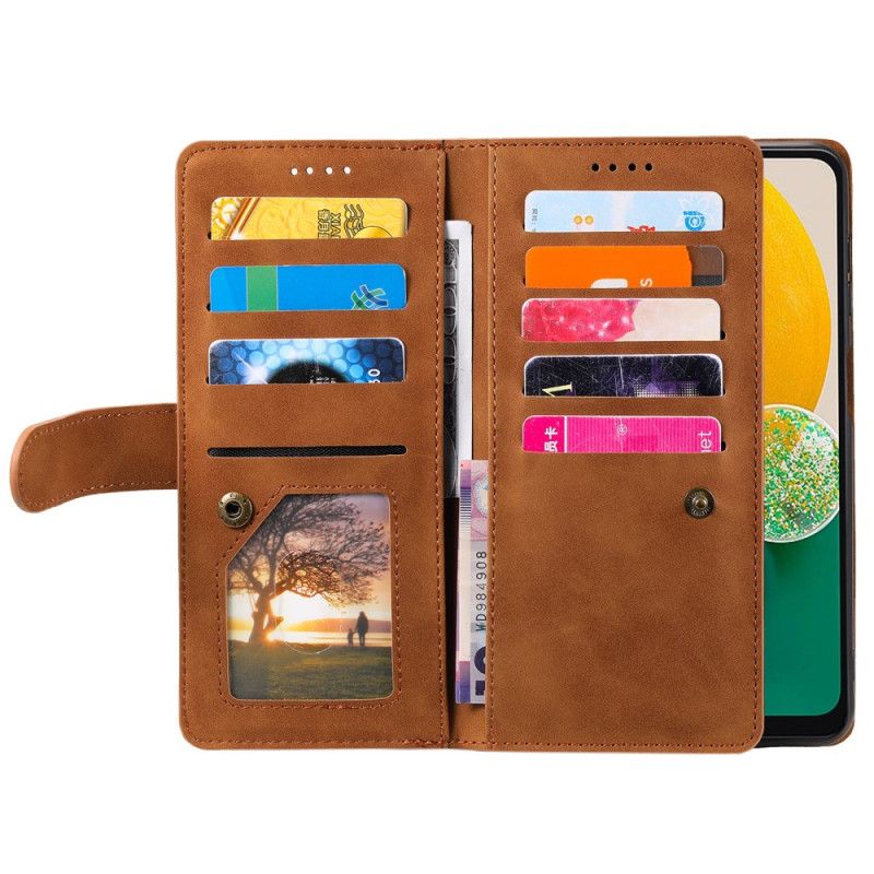 Etui Folio Samsung Galaxy S25 5g Portfel Z 9 Przegródkami Na Karty I Smyczką