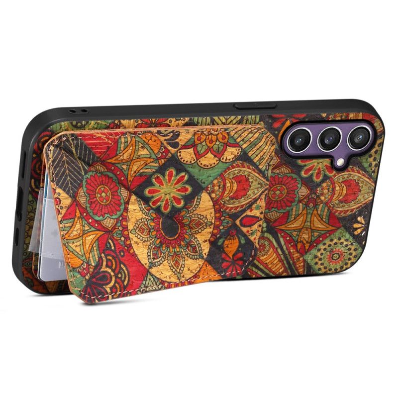 Etui Samsung Galaxy S25 5g Kwiatowy Uchwyt Na Karty I Stojak