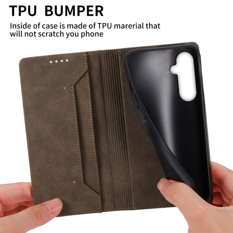 Flip Kotelot Do Samsung Galaxy S25 5g Skórzany Uchwyt Blokujący Rfid