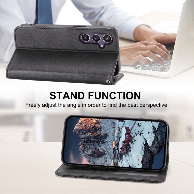 Flip Kotelot Samsung Galaxy S25 5g Etui Na Telefon Tekstura Skóry Cielęcej