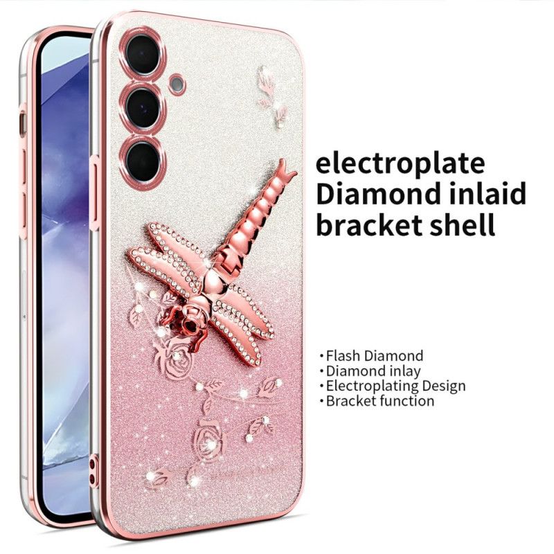 Futerały Samsung Galaxy S25 5g Etui Na Telefon Ze Stojakiem Kadem Dragonfly