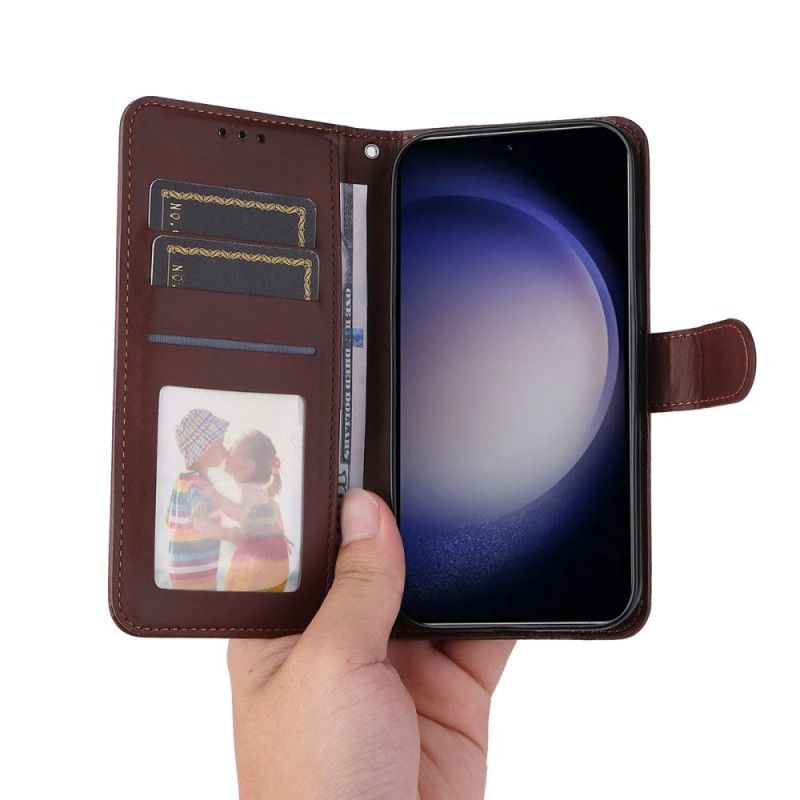 Pokrowce Samsung Galaxy S25 5g Enkay Etui Ze Sztucznej Skóry Z Hartowanym Szkłem