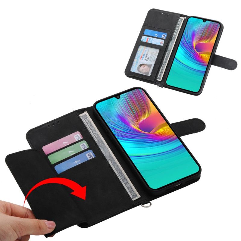 Skórzany Futerał Samsung Galaxy S25 5g Etui Na Telefon Pasek Z Koronką