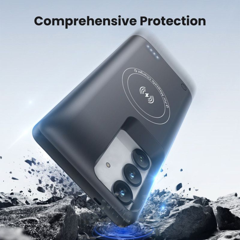 Zewnętrzne Etui Z Baterią 10000 Mah Do Samsung Galaxy S25 / S24 Z Magnetycznym Mocowaniem