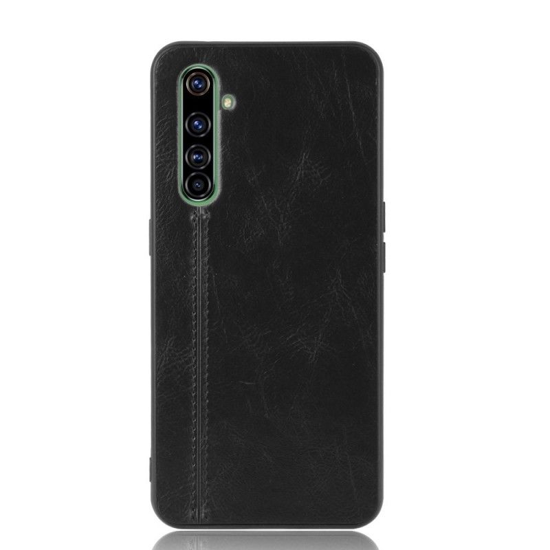 Etui Realme X50 Pro Czerwony Czarny Szwy W Stylu Skóry Etui Ochronne