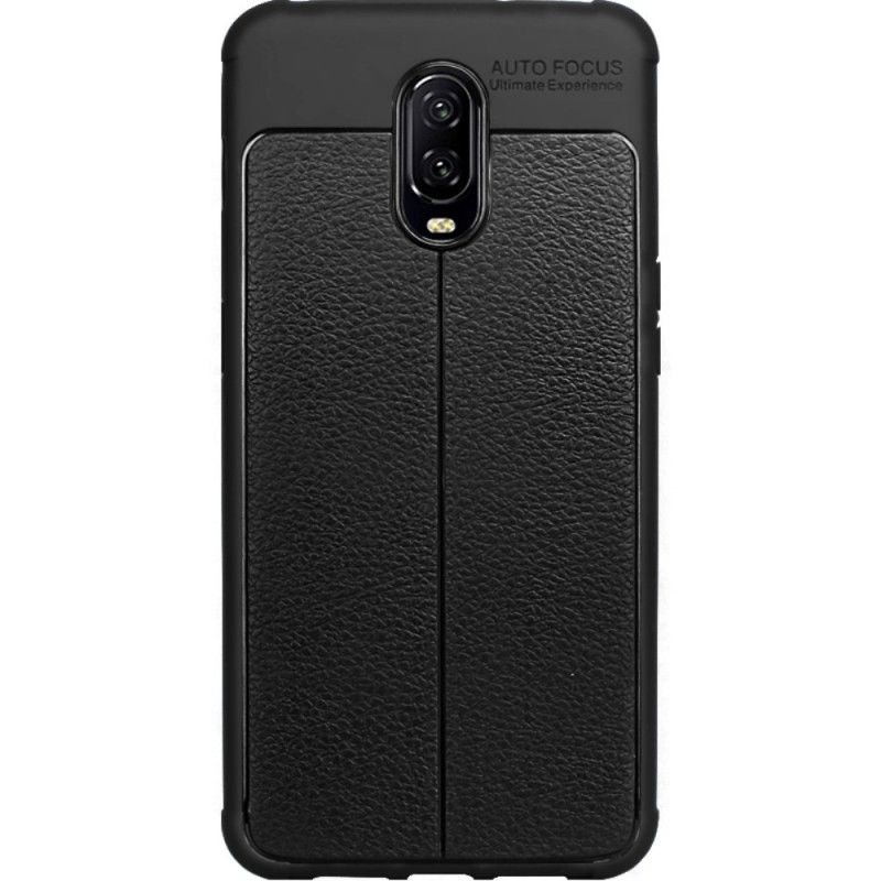 Etui OnePlus 6T Granatowy Czarny Szwy Imak Ze Sztucznej Skóry