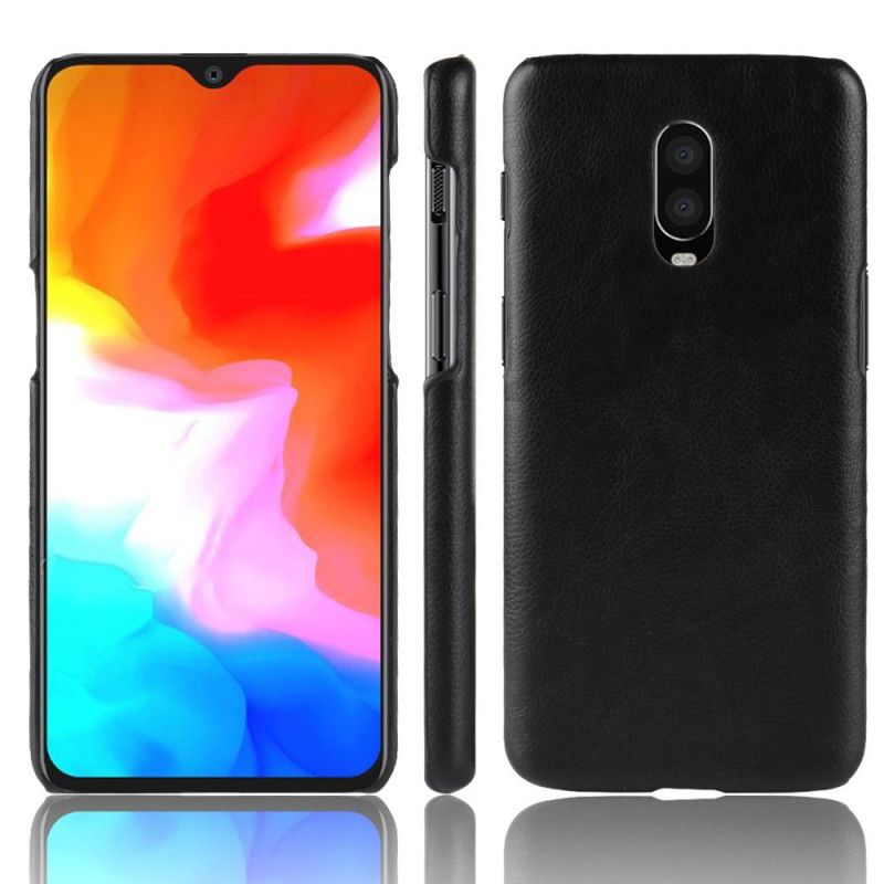 Etui OnePlus 6T Kawowy Czarny Efekt Skóry Lychee Performance Etui Ochronne