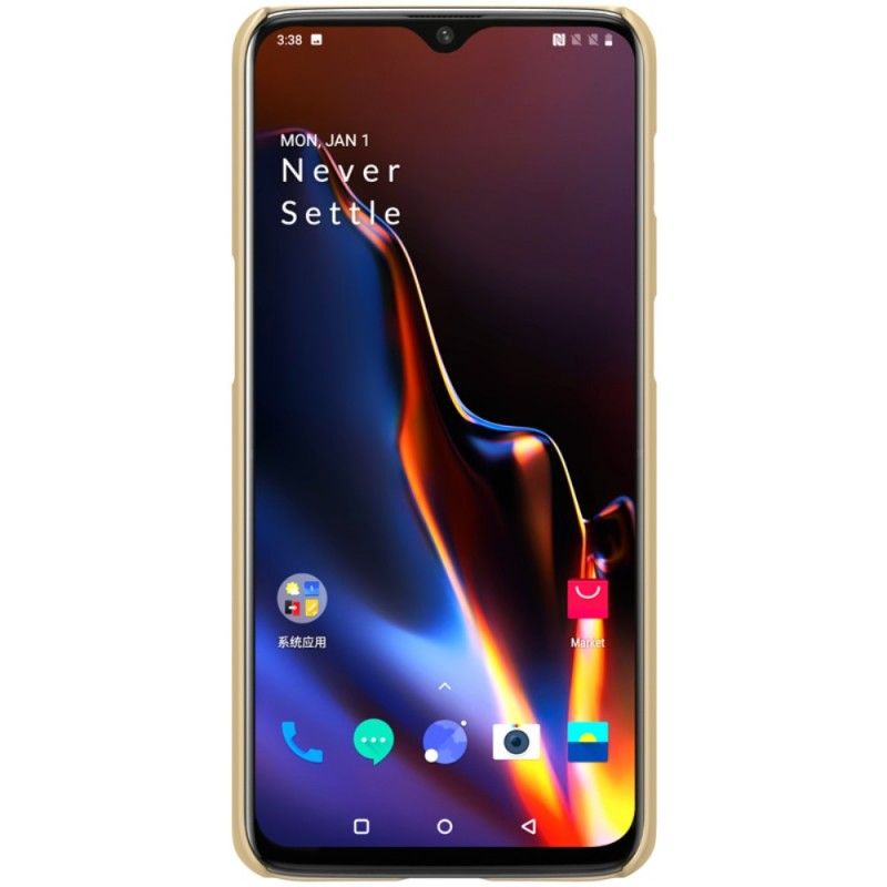 Etui OnePlus 6T Złoty Czarny Sztywny Matowy Nillkin