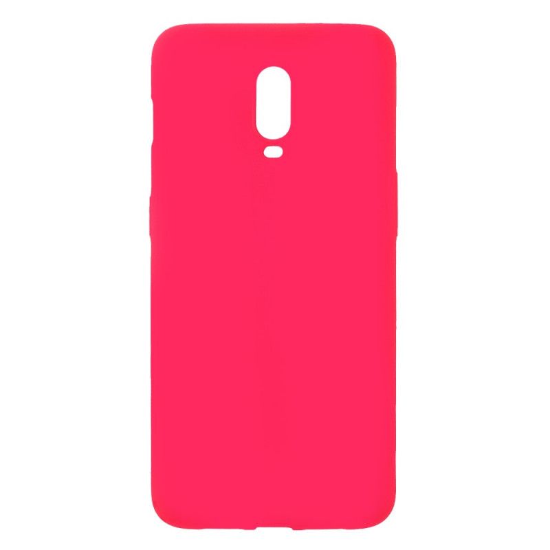 Futerały OnePlus 6T Czerwony Czarny Silikon Matowy