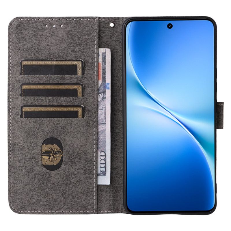 Etui Folio Do Vivo V60 Lite Efekt Zamszu Z Paskiem