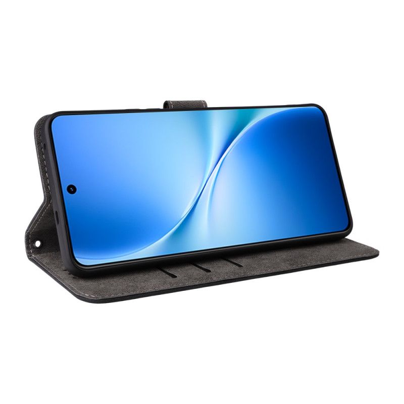Etui Folio Do Vivo V60 Lite Efekt Zamszu Z Paskiem