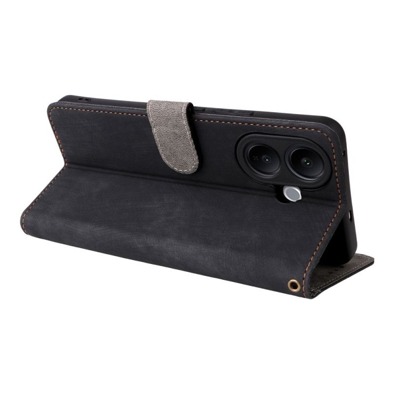 Etui Folio Do Vivo V60 Lite Efekt Zamszu Z Paskiem