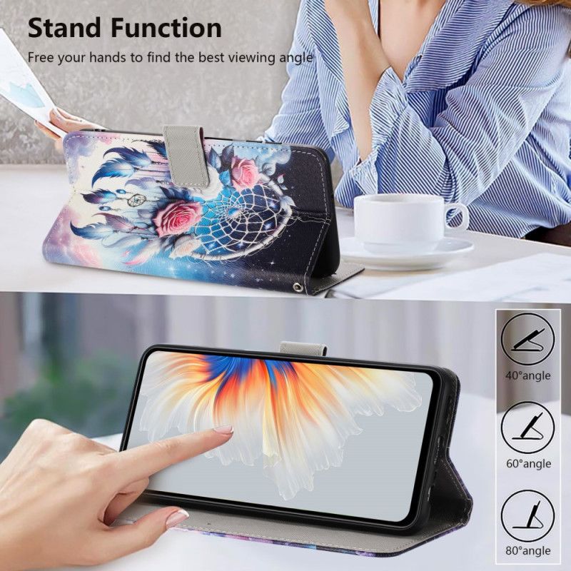 Etui Folio Do Vivo V60 Lite Łapacz Snów Z Różą