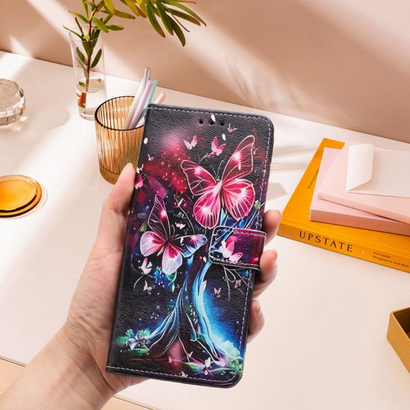 Etui Folio Vivo V60 Lite Drzewo Motyli
