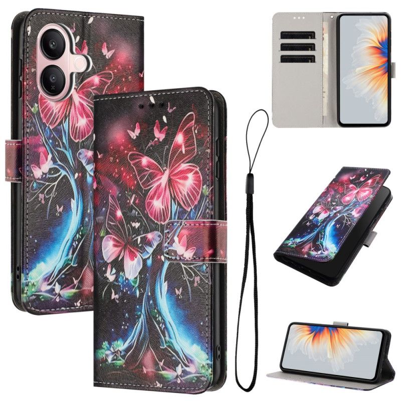 Etui Folio Vivo V60 Lite Drzewo Motyli