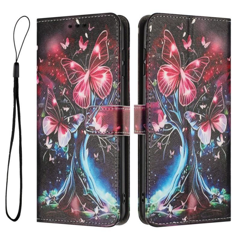 Etui Folio Vivo V60 Lite Drzewo Motyli