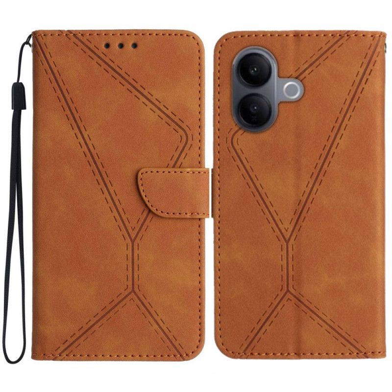 Etui Folio Vivo V60 Lite Linie I Paski Etui Ochronne