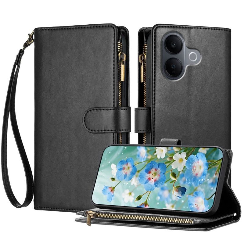 Etui Folio Vivo V60 Lite Portfel Z 8 Przegródkami Na Karty I Smyczką