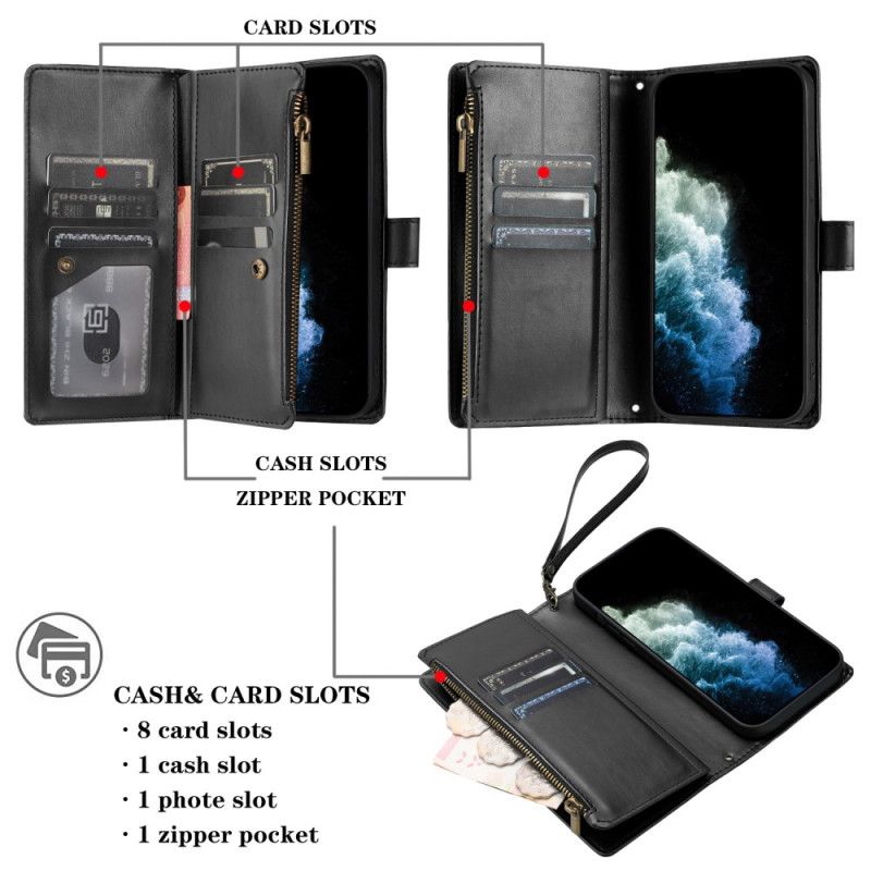 Etui Folio Vivo V60 Lite Portfel Z 8 Przegródkami Na Karty I Smyczką