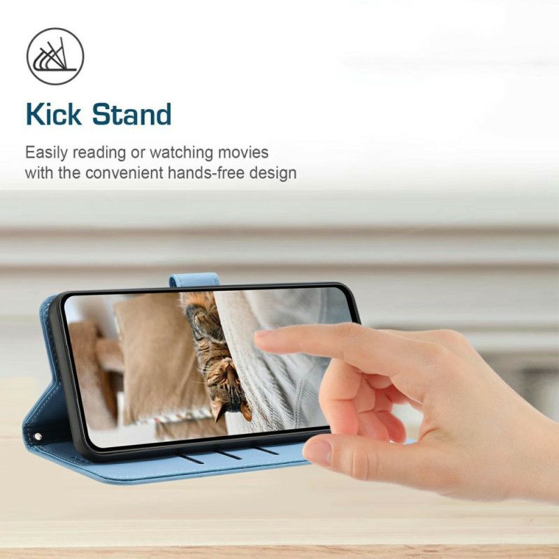 Etui Folio Vivo V60 Lite Wzór Kota Pasek