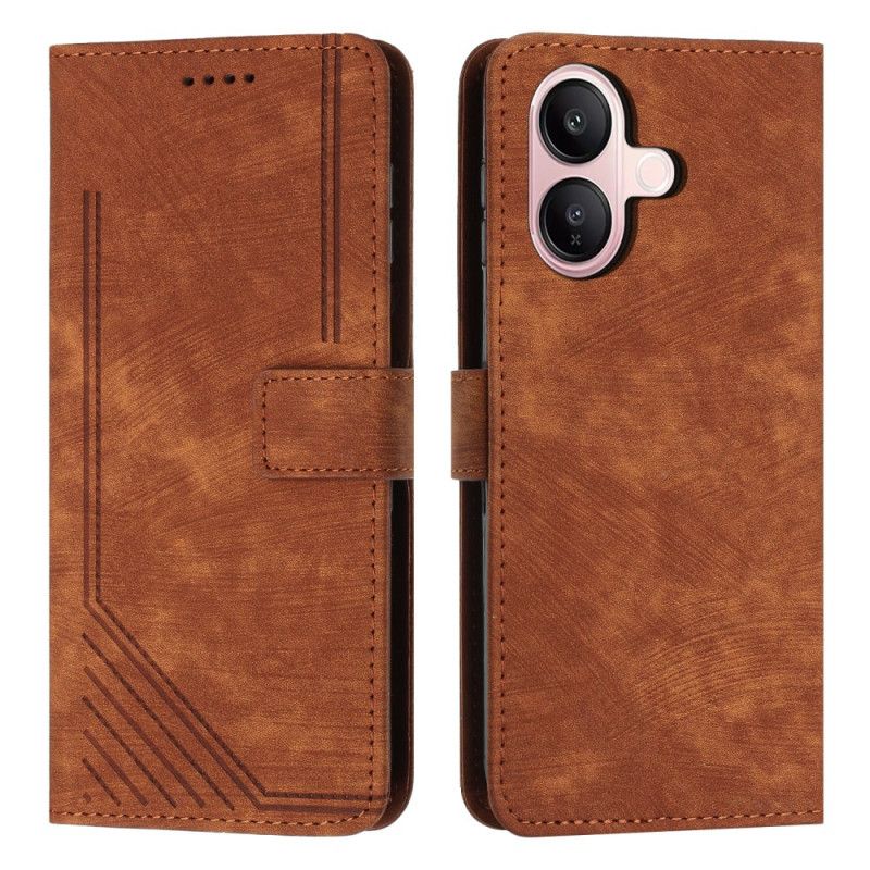 Etui Folio Vivo V60 Lite Wzór Retro